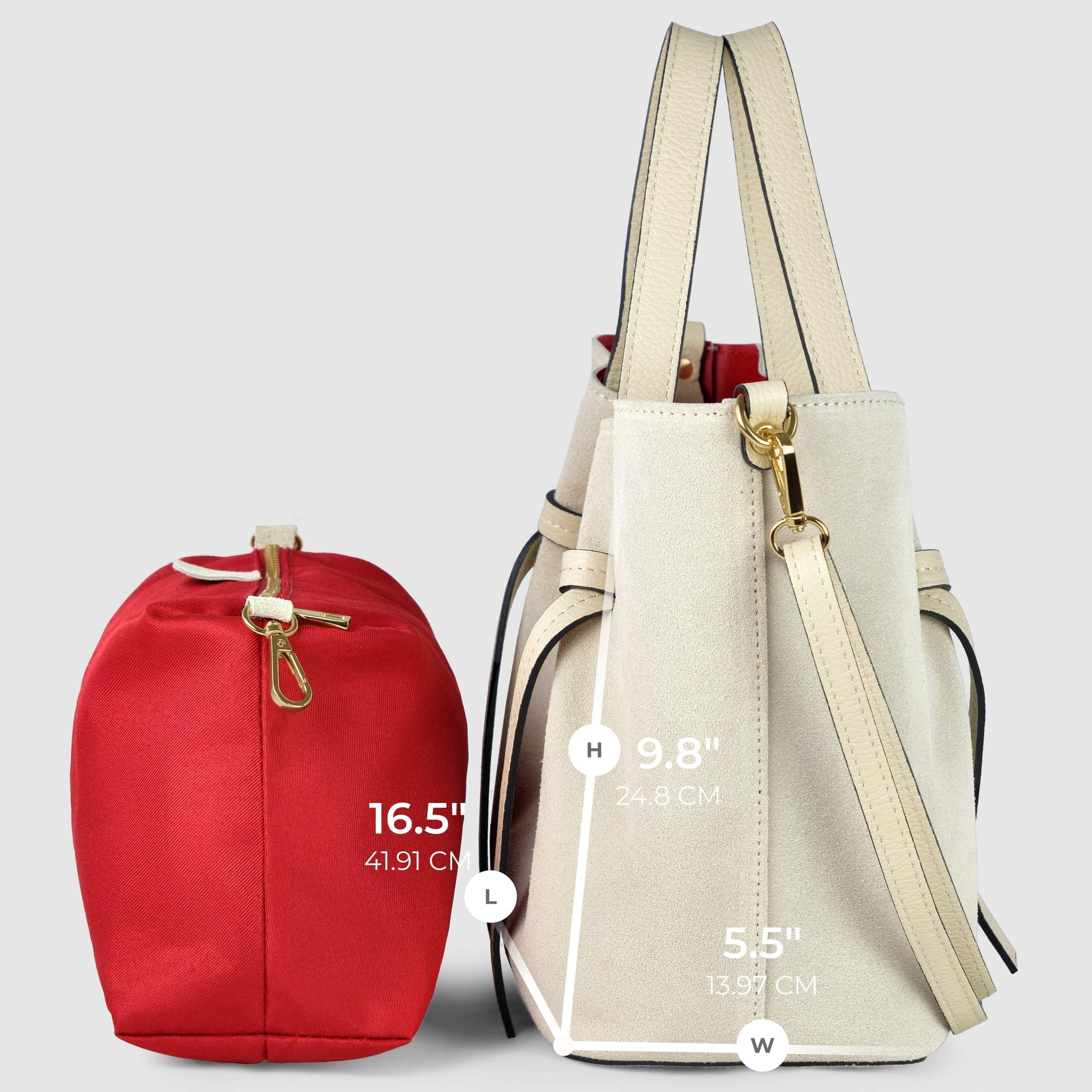 Italian Genuine Suede Tote Bag 292730 - TAKEASY - Flyclothing LLC
