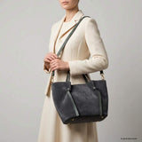 Italian Genuine Suede Tote Bag 292730 - TAKEASY - Flyclothing LLC