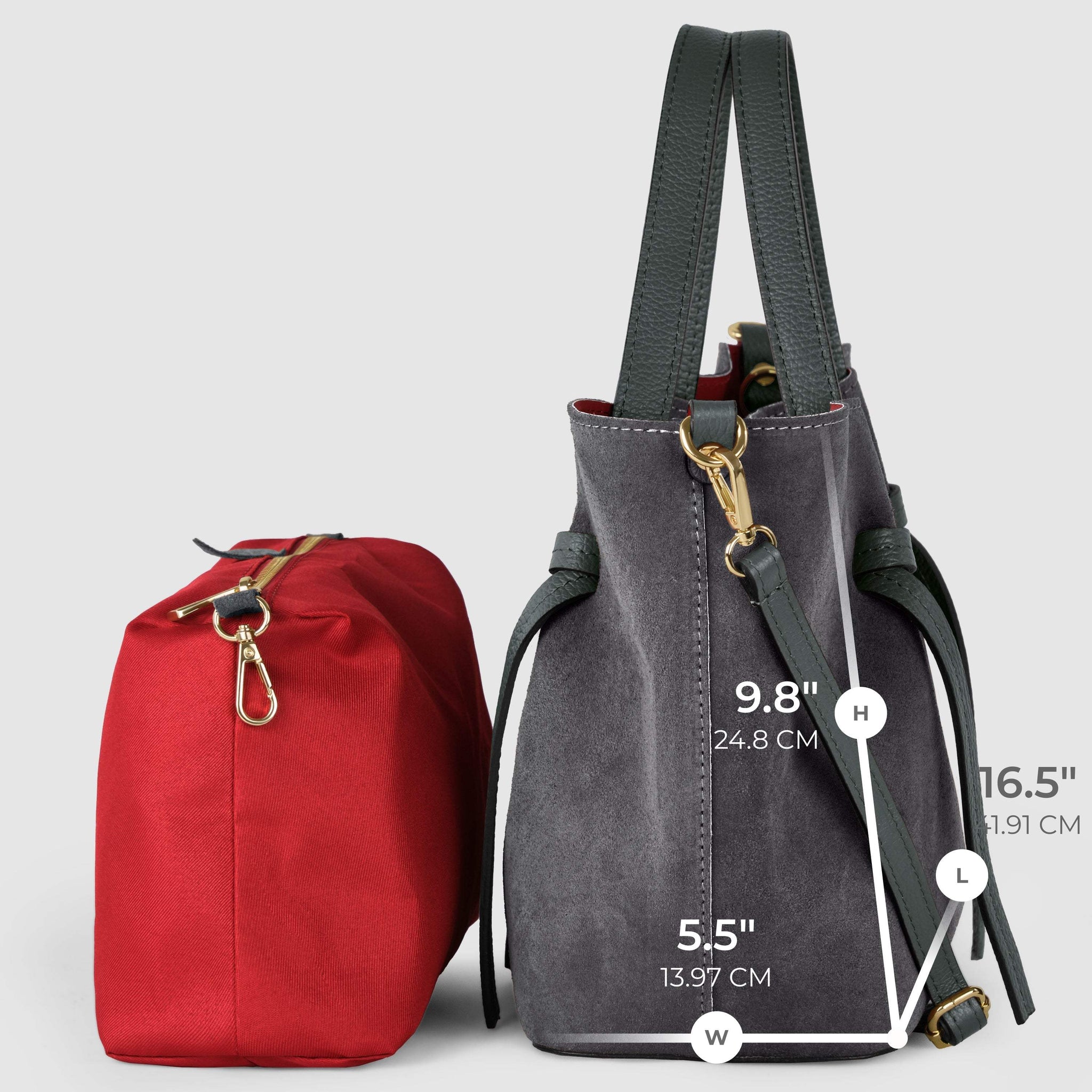 Italian Genuine Suede Tote Bag 292730 - TAKEASY - Flyclothing LLC