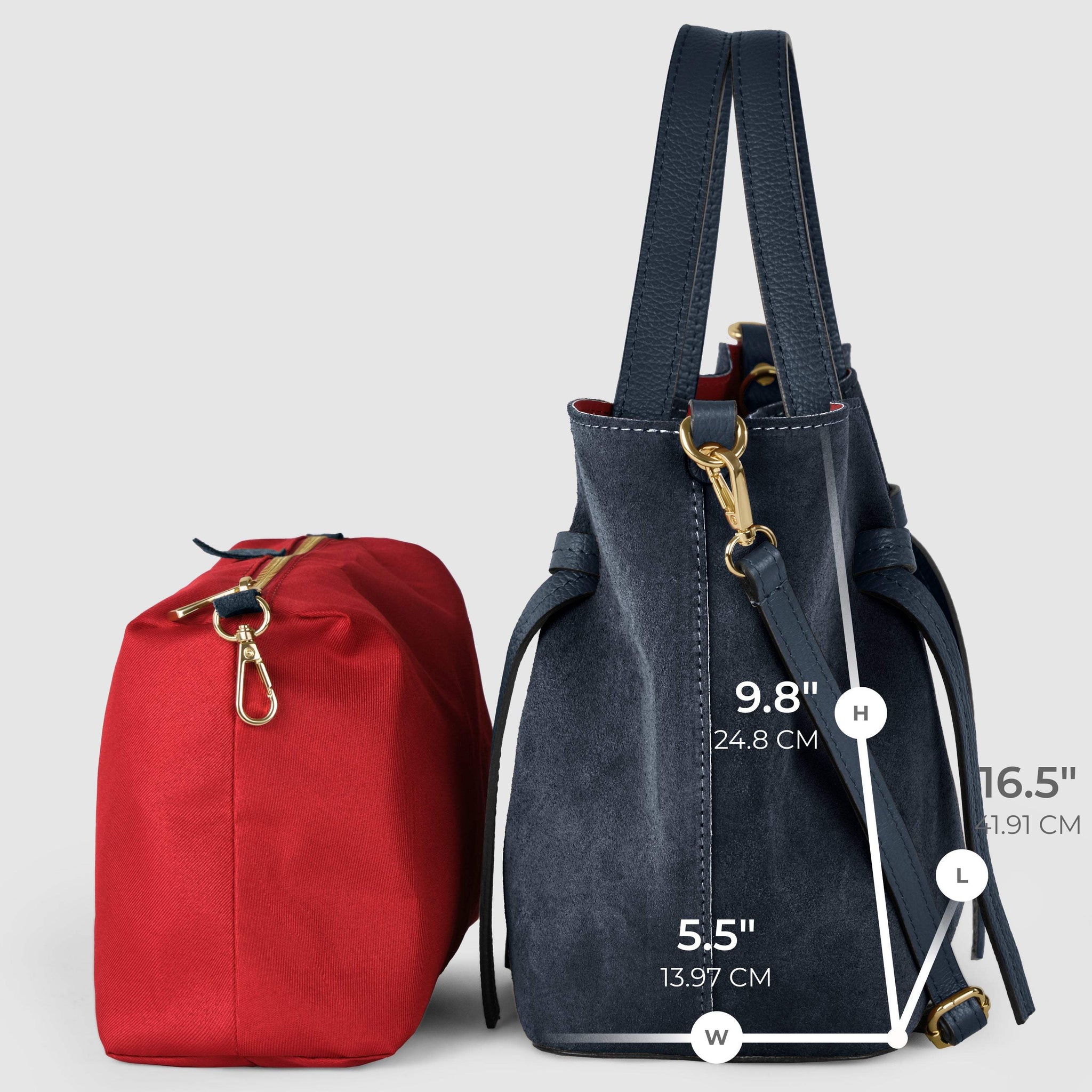 Italian Genuine Suede Tote Bag 292730 - TAKEASY - Flyclothing LLC