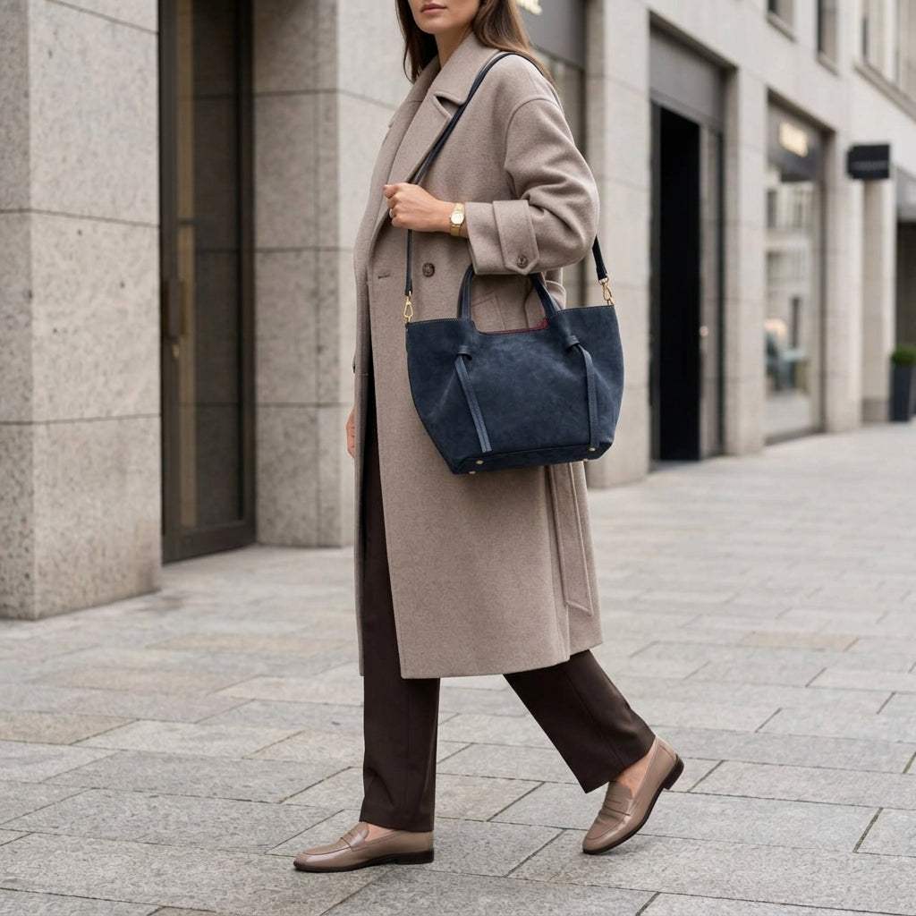 Italian Genuine Suede Tote Bag 292730 - TAKEASY - Flyclothing LLC