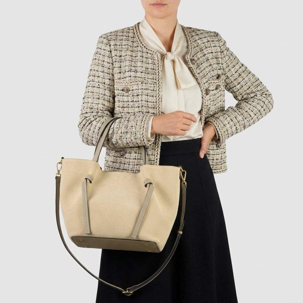 Italian Genuine Suede Tote Bag 292730 - TAKEASY - Flyclothing LLC
