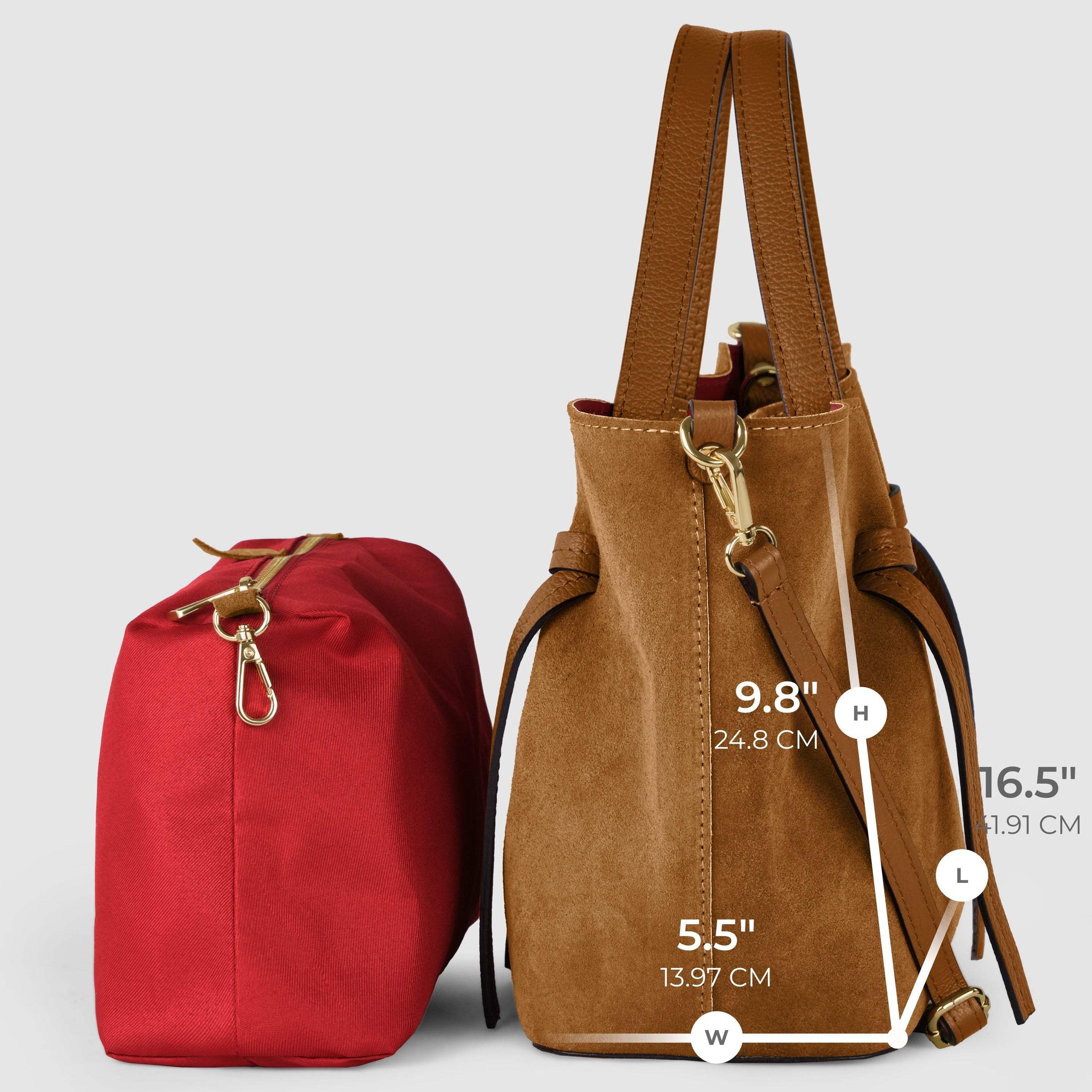 Italian Genuine Suede Tote Bag 292730 - TAKEASY - Flyclothing LLC