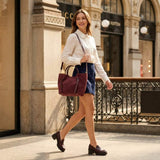 Italian Genuine Suede Tote Bag 292730 - TAKEASY - Flyclothing LLC