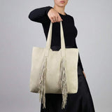 Italian Genuine Suede Tote Bag 272522 - TAKEASY - Flyclothing LLC