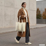 Italian Genuine Suede Tote Bag 272522 - TAKEASY - Flyclothing LLC