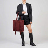 Italian Genuine Suede Tote Bag 272522 - TAKEASY - Flyclothing LLC