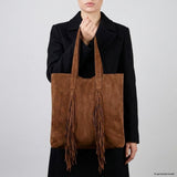 Italian Genuine Suede Tote Bag 272522 - TAKEASY - Flyclothing LLC