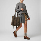 Italian Genuine Suede Tote Bag 272522 - TAKEASY - Flyclothing LLC