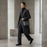 Italian Genuine Python-Print Suede Crossbody Bag 111301 - TAKEASY - Flyclothing LLC