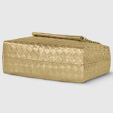 Italian Genuine Weave Metallic Suede Crossbody Bag 171522 - TAKEASY - Flyclothing LLC