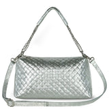 Italian Genuine Weave Metallic Suede Crossbody Bag 171522 - TAKEASY - Flyclothing LLC