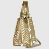Italian Genuine Weave Metallic Suede Top-Handle Bag 112615 - TAKEASY - Flyclothing LLC