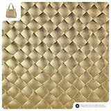 Italian Genuine Weave Metallic Suede Top-Handle Bag 112615 - TAKEASY - Flyclothing LLC