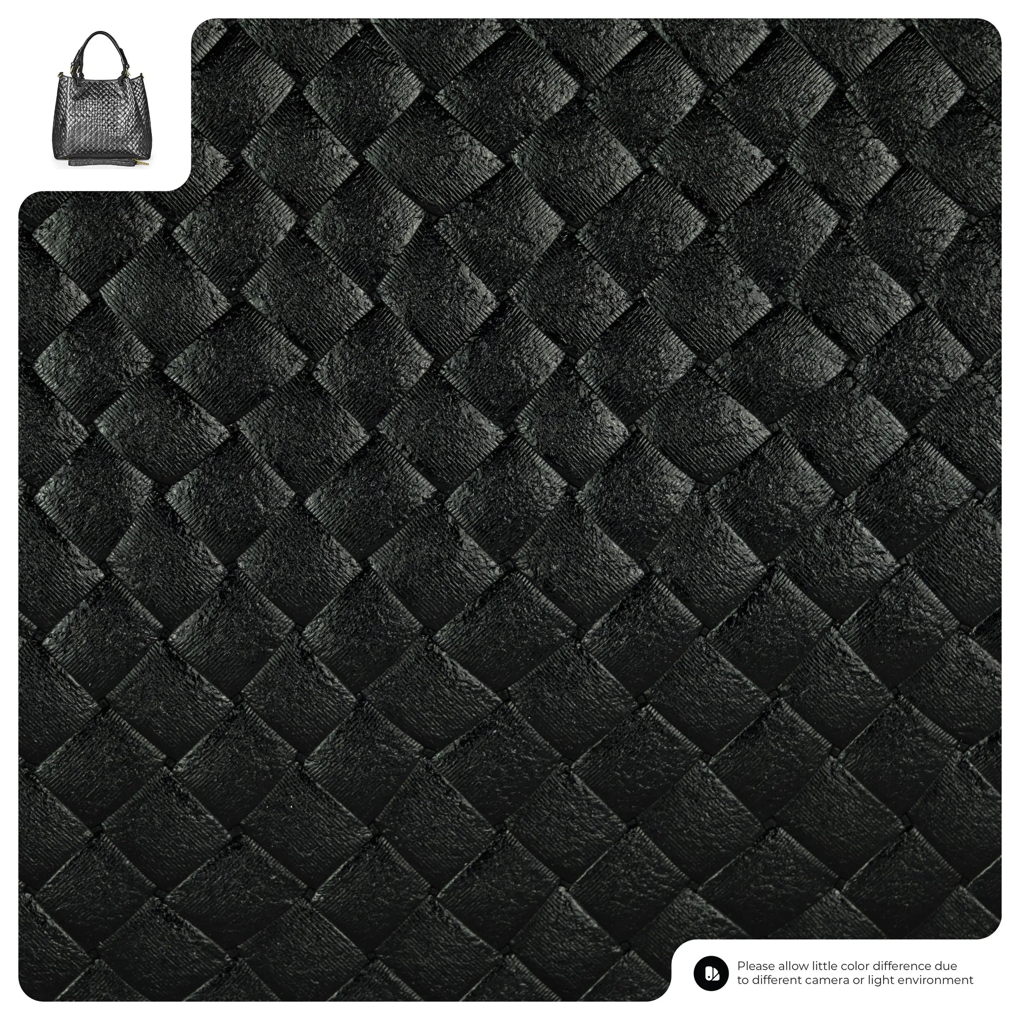 Italian Genuine Weave Metallic Suede Top-Handle Bag 112615 - TAKEASY - Flyclothing LLC