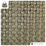 Italian Genuine Weave Metallic Suede Top-Handle Bag 112615 - TAKEASY - Flyclothing LLC