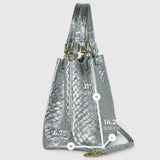 Italian Genuine Weave Metallic Suede Top-Handle Bag 112615 - TAKEASY - Flyclothing LLC