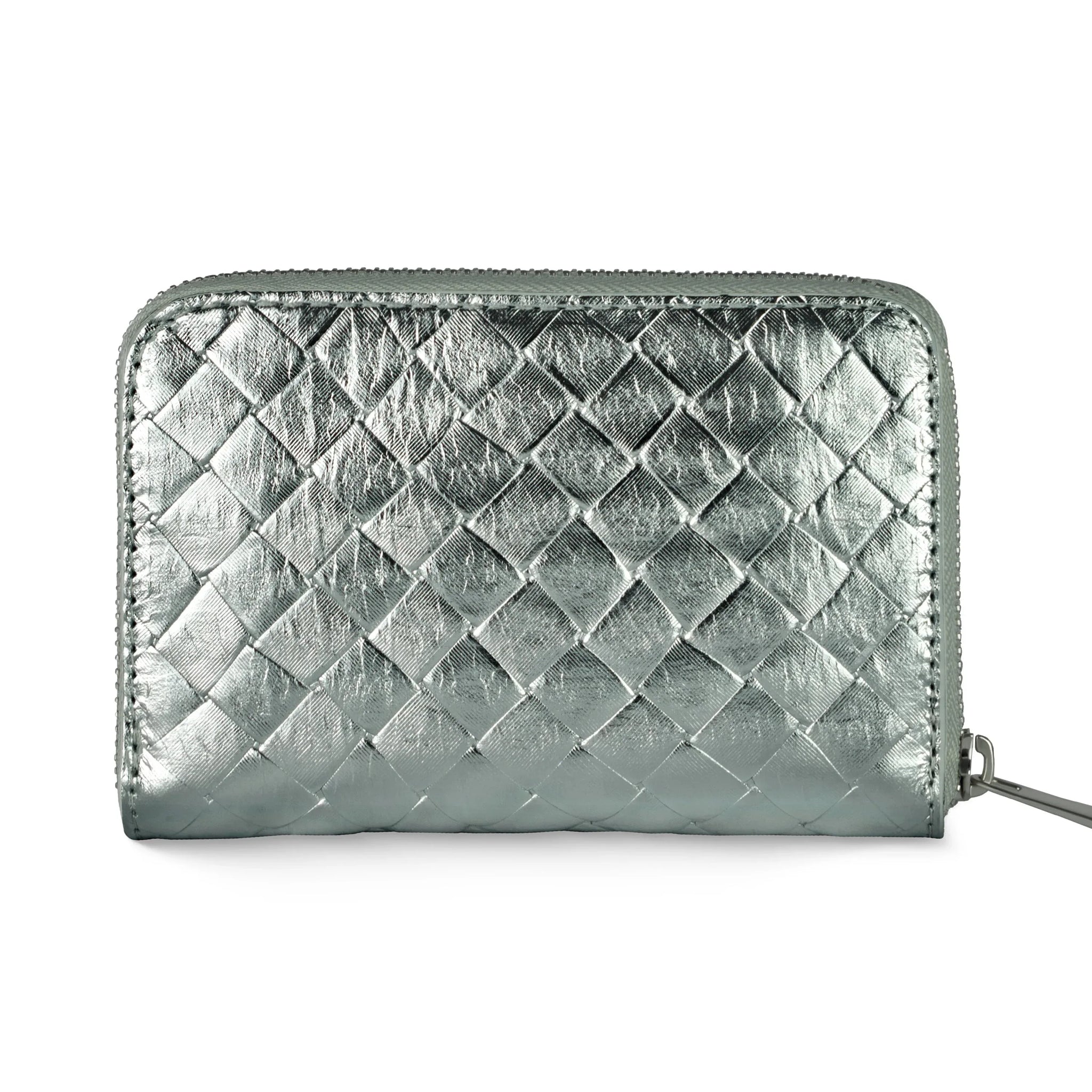 Weave Metallic Suede Leather Wallet - TAKEASY - Flyclothing LLC