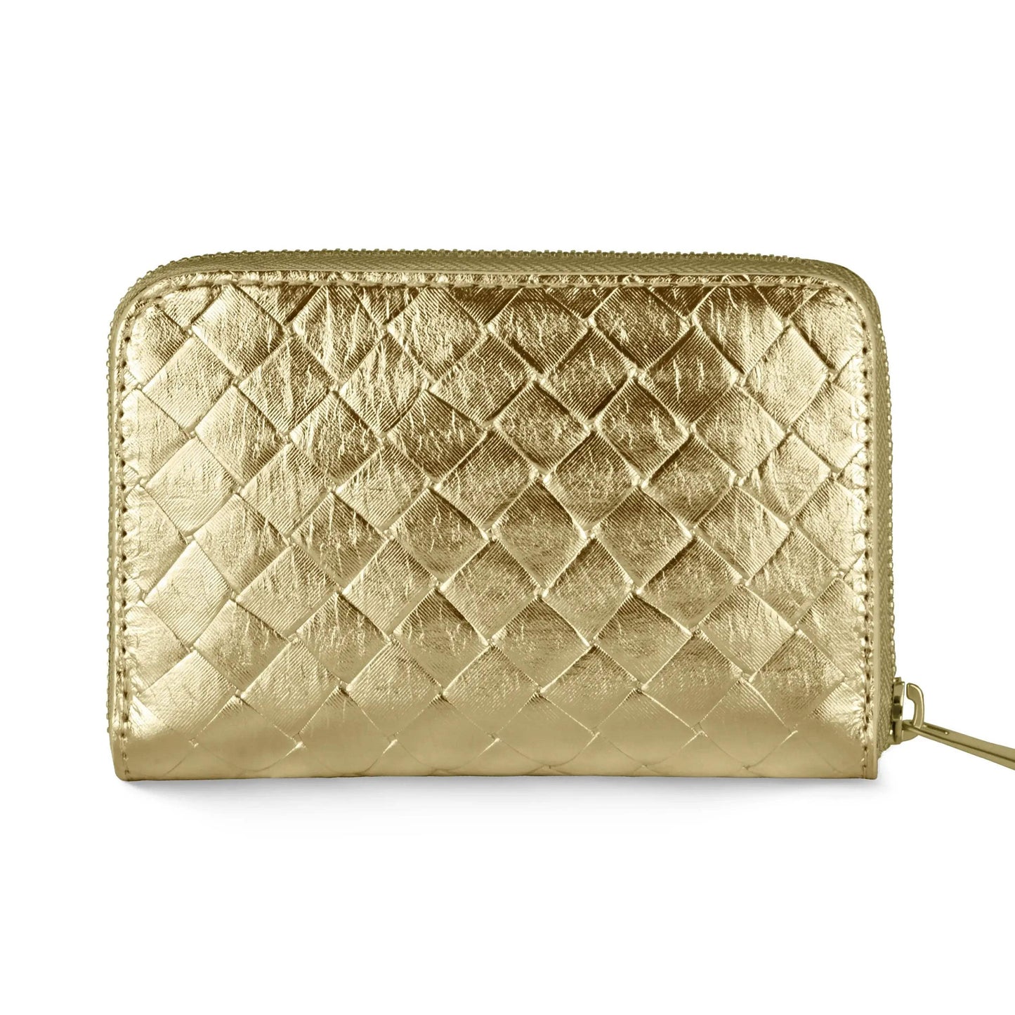 Italian Genuine Weave Metallic Suede Wallet 650988 - TAKEASY - Flyclothing LLC