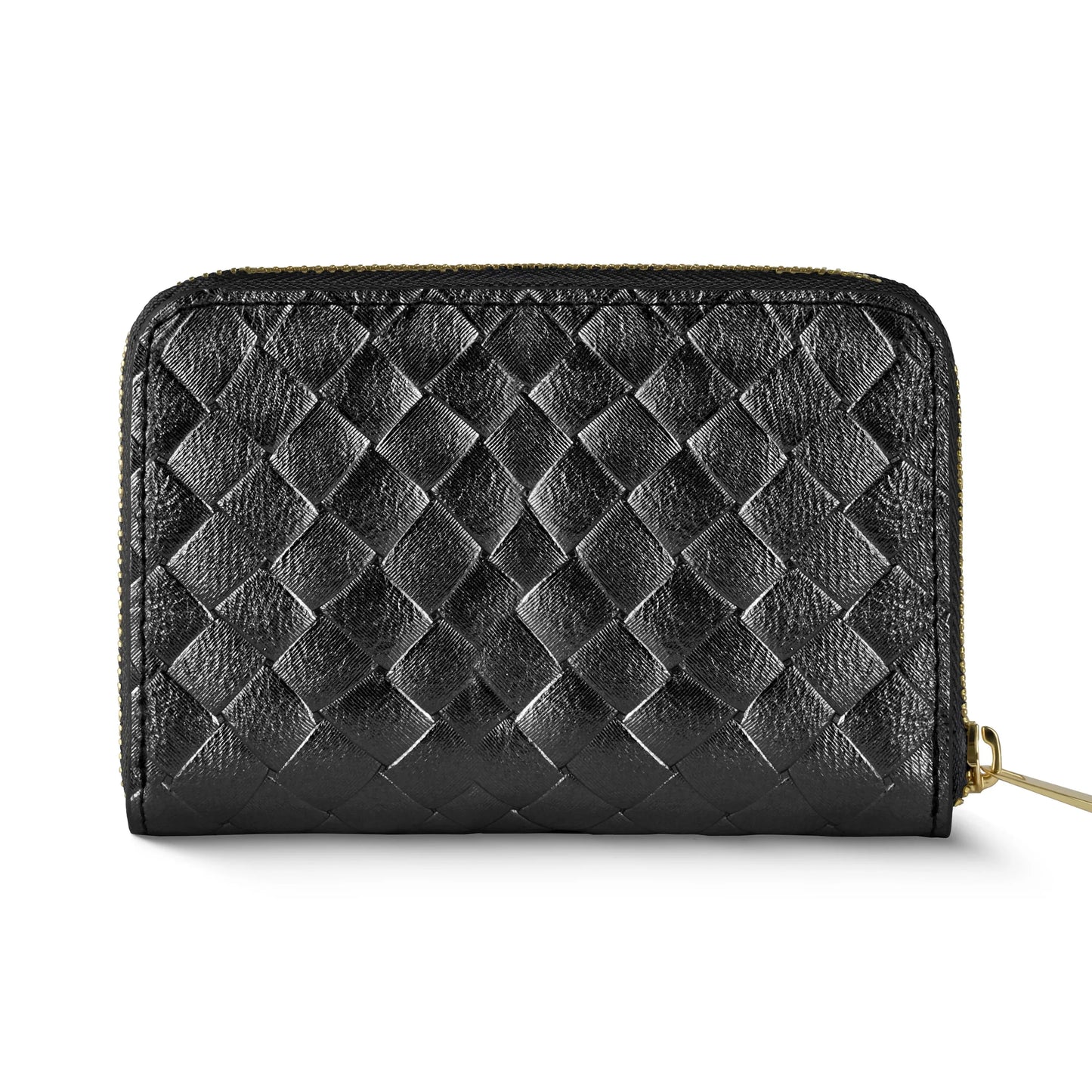Weave Metallic Suede Leather Wallet - TAKEASY - Flyclothing LLC