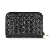 Weave Metallic Suede Leather Wallet - TAKEASY - Flyclothing LLC
