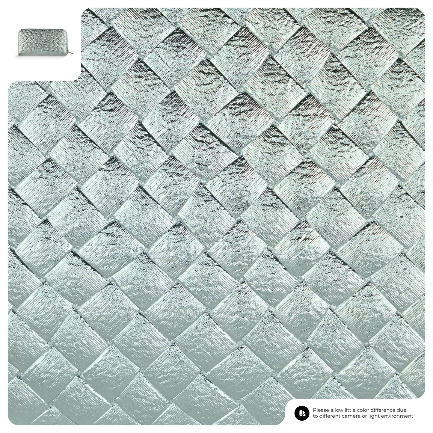 Italian Genuine Weave Metallic Suede Wallet 651088 - TAKEASY - Flyclothing LLC