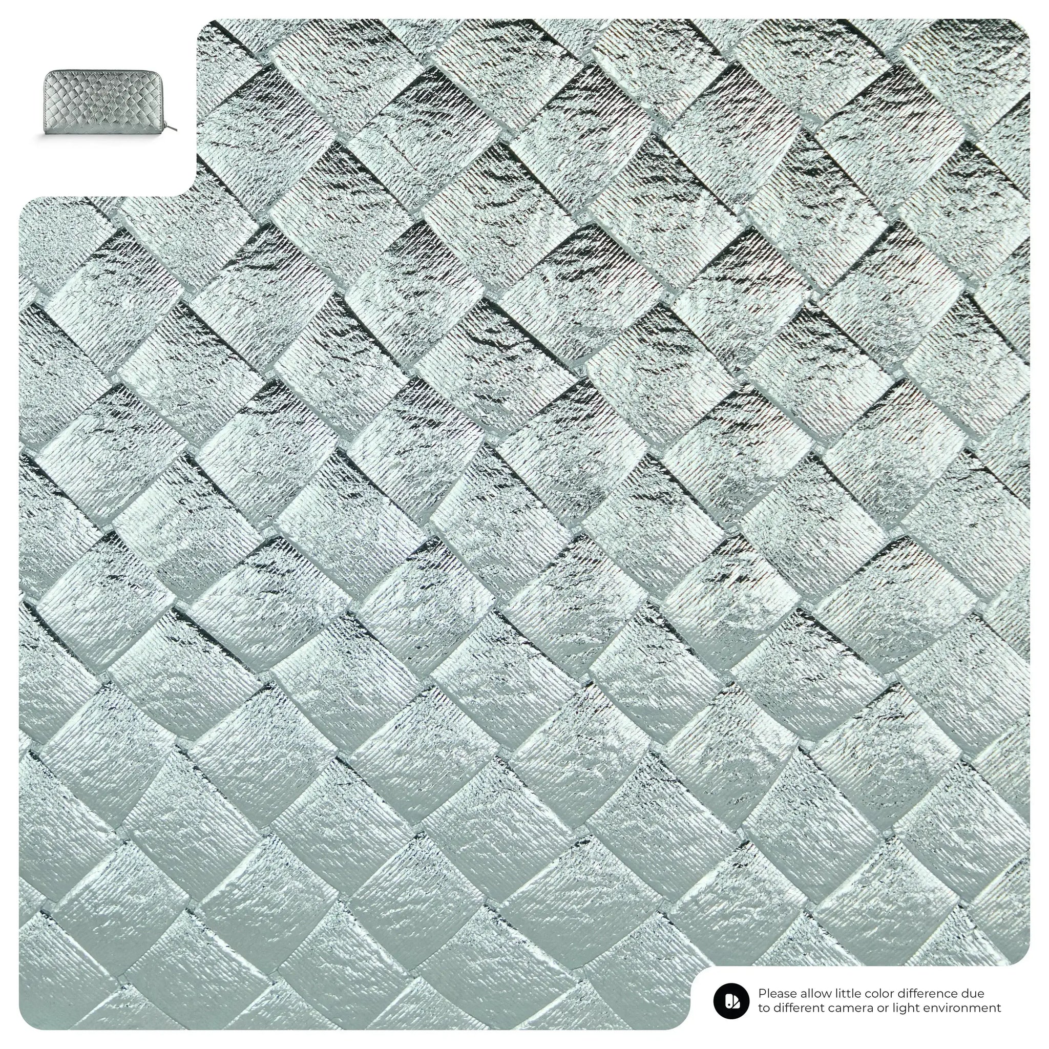 Italian Genuine Weave Metallic Suede Wallet 651088 - TAKEASY - Flyclothing LLC