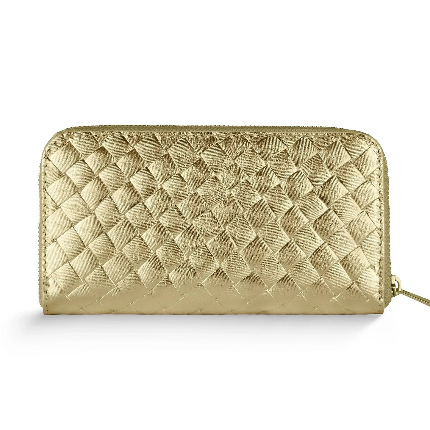 Italian Genuine Weave Metallic Suede Wallet 651088 - TAKEASY - Flyclothing LLC