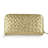 Italian Genuine Weave Metallic Suede Wallet 651088 - TAKEASY - Flyclothing LLC