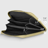 Italian Genuine Weave Metallic Suede Wallet 651088 - TAKEASY - Flyclothing LLC