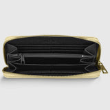 Italian Genuine Weave Metallic Suede Wallet 651088 - TAKEASY - Flyclothing LLC