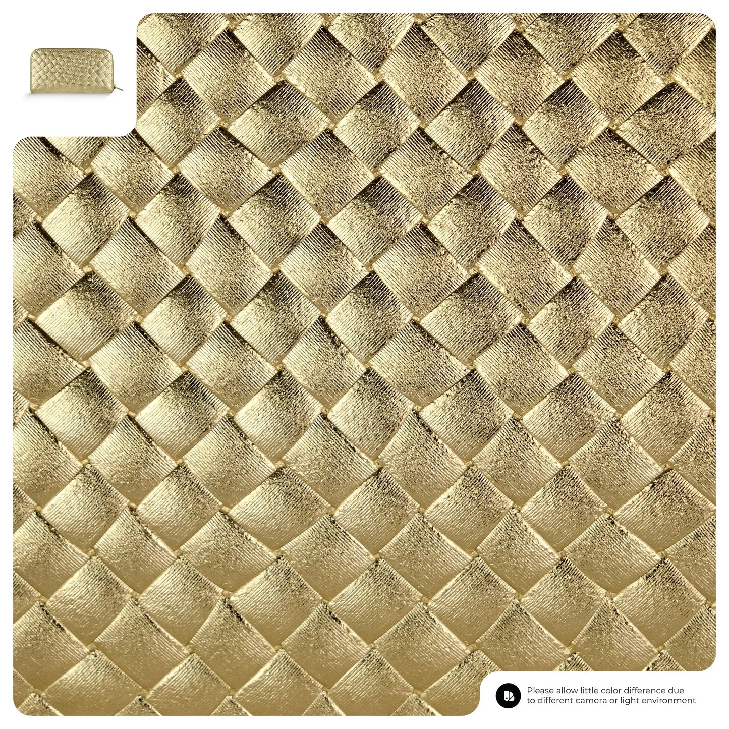 Italian Genuine Weave Metallic Suede Wallet 651088 - TAKEASY - Flyclothing LLC
