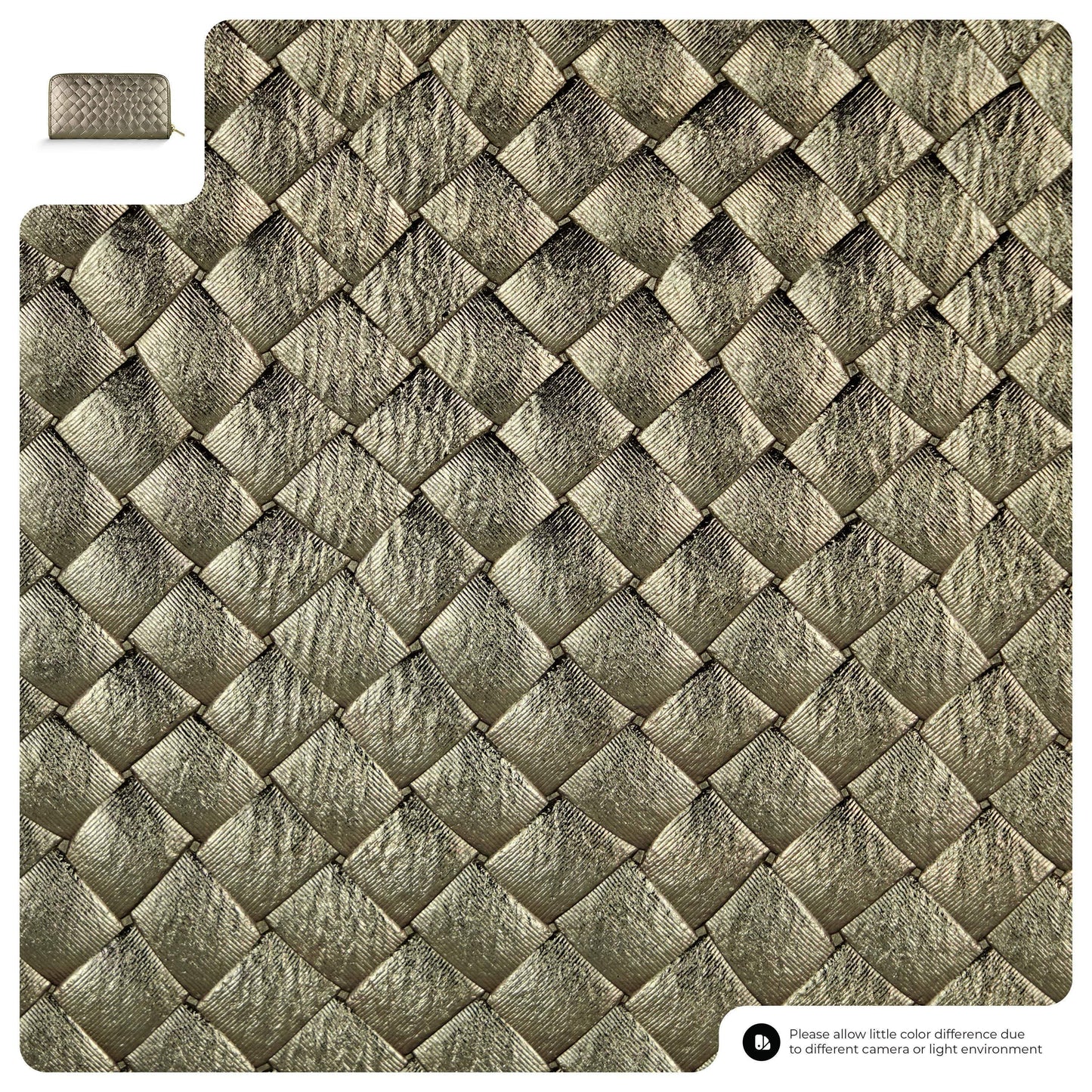 Italian Genuine Weave Metallic Suede Wallet 651088 - TAKEASY - Flyclothing LLC