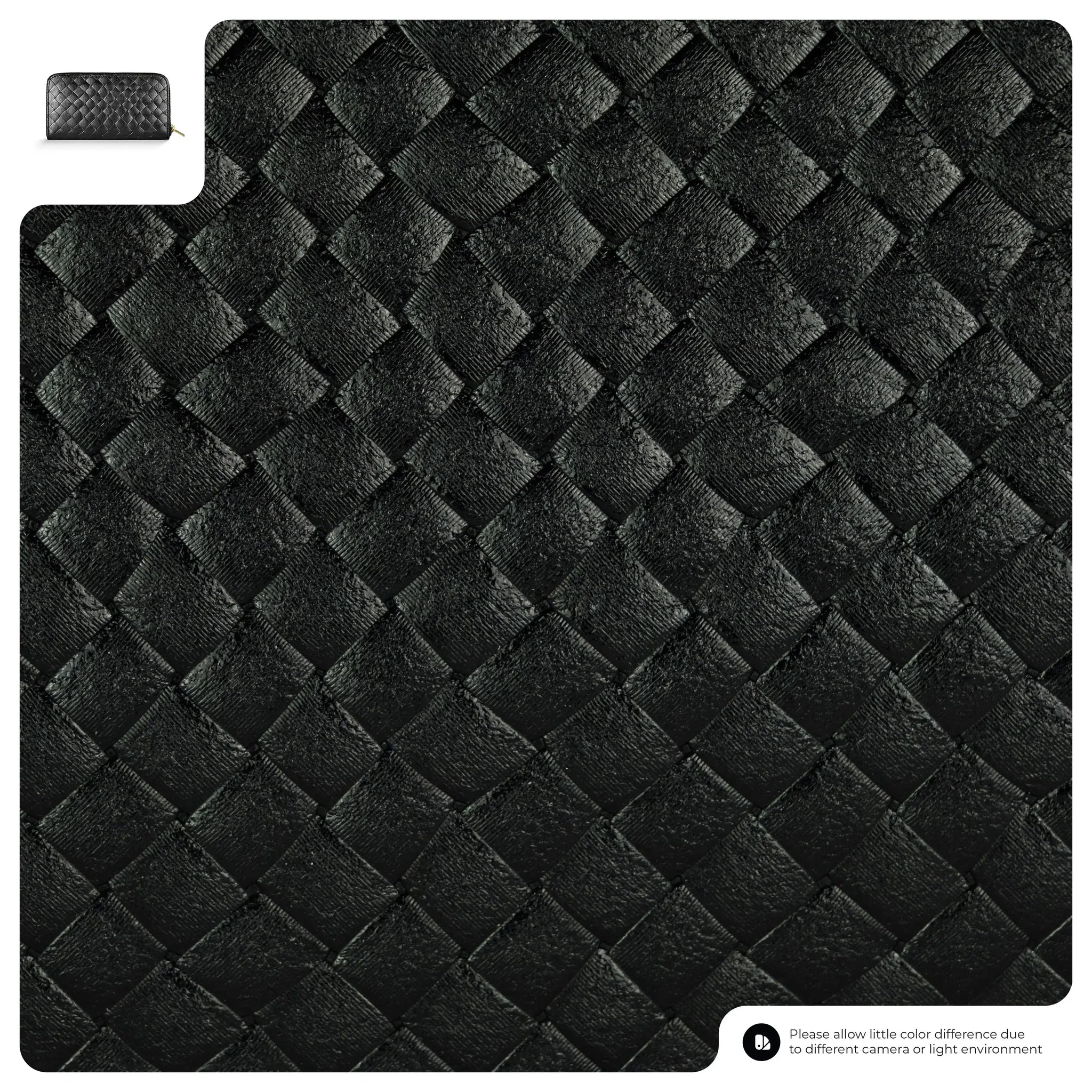 Italian Genuine Weave Metallic Suede Wallet 651088 - TAKEASY - Flyclothing LLC