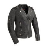 Tantrum - Women's Motorcycle Leather Jacket - First Manufacturing Company - Flyclothing LLC