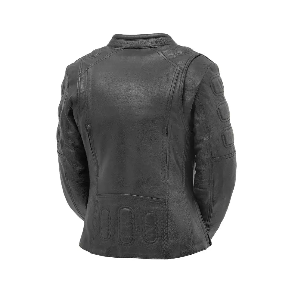 Targa - Women's Motorcycle Leather Jacket - First Manufacturing Company - Flyclothing LLC