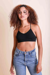 Tattoo Back Bralette – Seamless Design with Mesh Detail