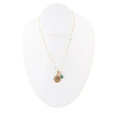 Taurus - Zodiac Green Malachite Golden Charm Necklace - Barse Jewelry - Flyclothing LLC
