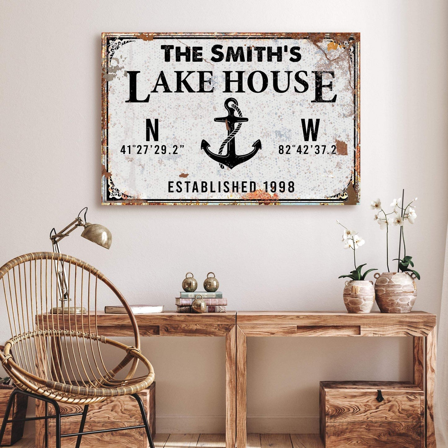 Family Lake House Anchor Sign - Tailored Canvases - Flyclothing LLC