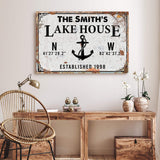 Family Lake House Anchor Sign - Tailored Canvases - Flyclothing LLC