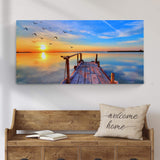 Dock Sunset View Canvas Wall Art - Tailored Canvases - Flyclothing LLC