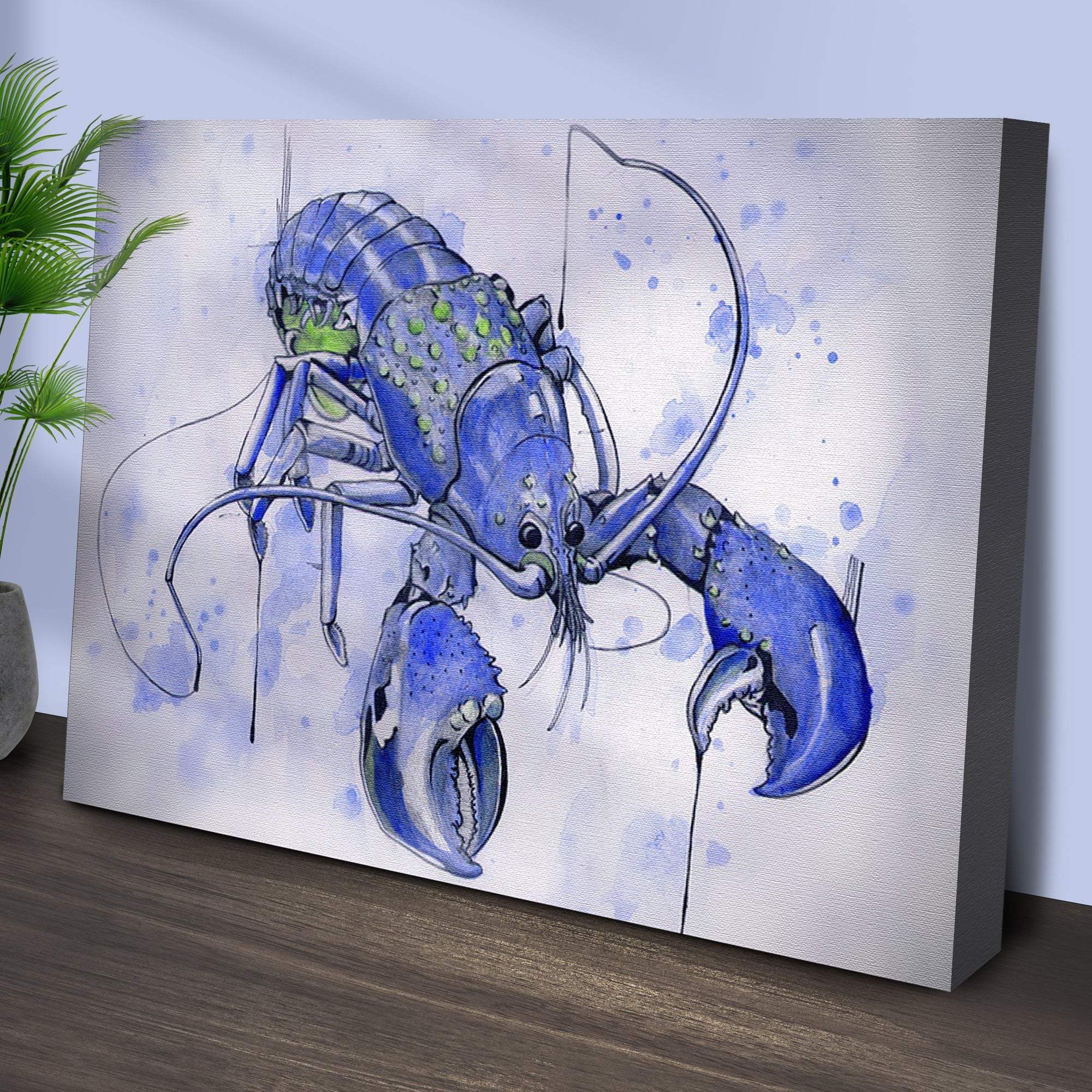 Lobster Watercolor Painting Canvas Wall Art VI - Tailored Canvases - Flyclothing LLC