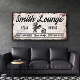 Relax Unwind Theatre Lounge Sign - Tailored Canvases - Flyclothing LLC