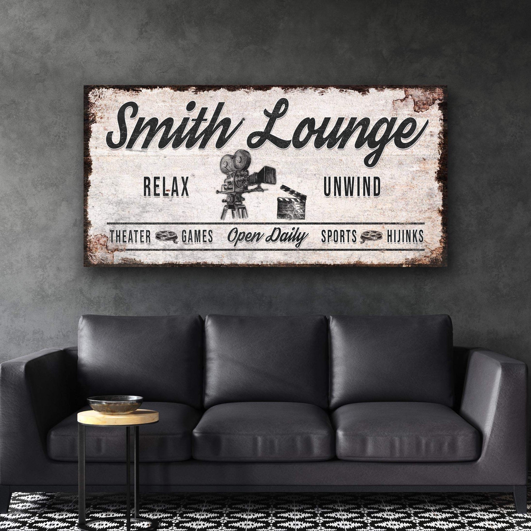 Relax Unwind Theatre Lounge Sign - Tailored Canvases - Flyclothing LLC