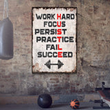 HUSTLE Motivational Portrait Sign II - Tailored Canvases - Flyclothing LLC