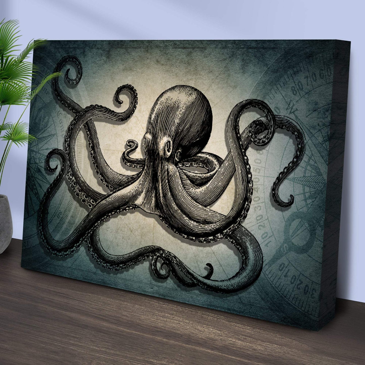 Octopus Coastal Canvas Wall Art - Tailored Canvases - Flyclothing LLC