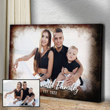 Family Portrait On Wood Sign - Tailored Canvases - Flyclothing LLC