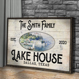 Family Lake House View Sign - Tailored Canvases - Flyclothing LLC