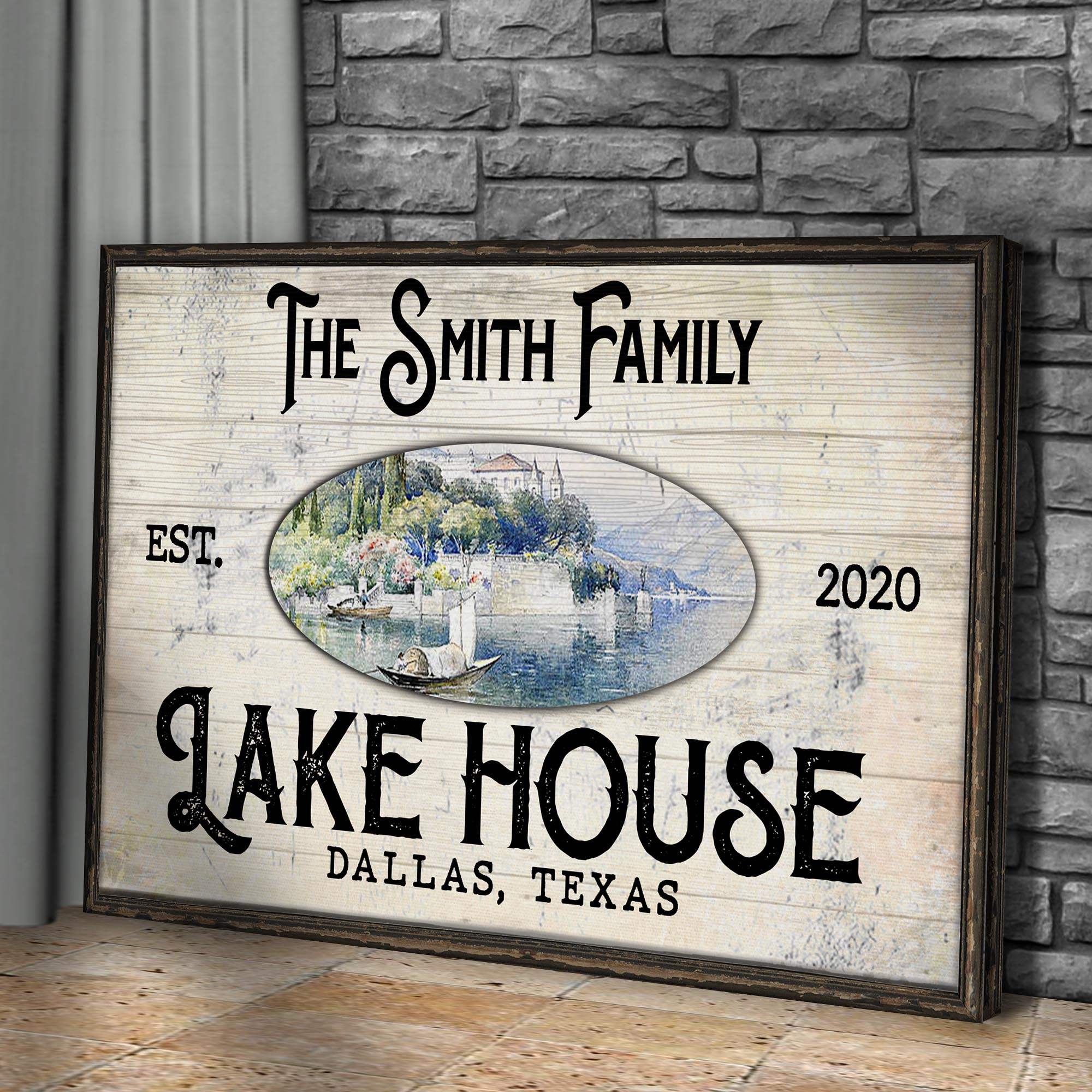 Family Lake House View Sign - Tailored Canvases - Flyclothing LLC