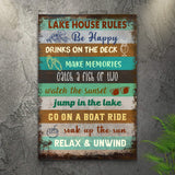 Lake House Rules Sign III - Tailored Canvases - Flyclothing LLC